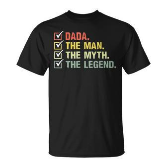 Herren Dada The Man The Myth The Legend Vatertag T-Shirt - Seseable