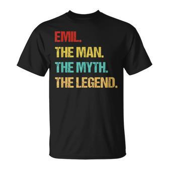 Herren Emil Der Mann Der Mythos Die Legende T-Shirt - Seseable