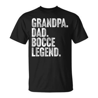 Herren Grandpa Dad Bocce Legend Opa Papa Boccia Legende T-Shirt - Seseable