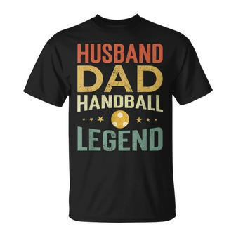 Herren Handball Legende & Vater Retro T-Shirt, Perfekt für Spieler - Seseable
