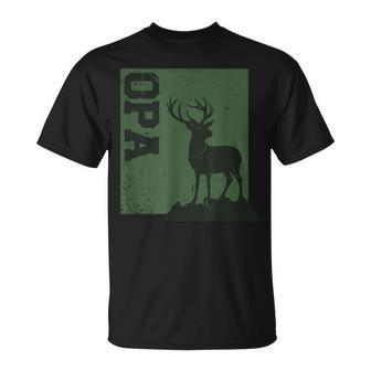 Herren Hirschmotiv Für Jäger Opa T-Shirt - Seseable