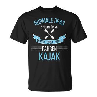 Herren Kajak Opa Paddel Wassersport Kanu Kayak Kajakfahrer T-Shirt - Seseable