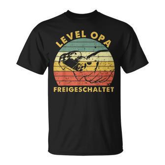 Herren Level Opa Freigeschaltet Vatertag T-Shirt - Seseable