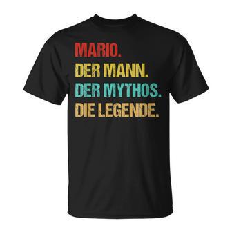 Herren Mario Der Mann Der Mythos Die Legende T-Shirt - Seseable