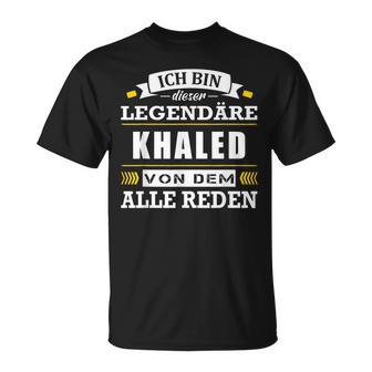 Herren Name Khaled Vorname Namensgeschenke Namenstag T-Shirt - Seseable