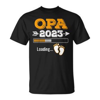 Herren Opa 2023 Loading T-Shirt, Werdender Opa Nachwuchs Lustig - Seseable