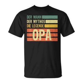 Herren Opa Der Mann Der Mythos Die Legende Lustiges Geschenk T-Shirt - Seseable