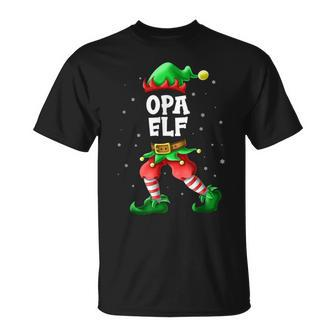 Herren Opa Elf Partnerlook Familien Outfit Weihnachten T-Shirt - Seseable