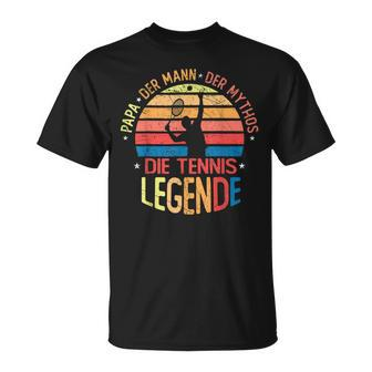 Herren Papa Tennis Legende T-Shirt, Retro Design für Tennisspieler - Seseable