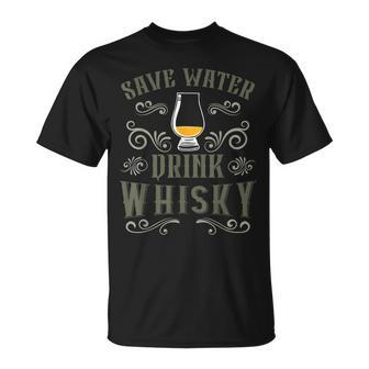 Herren Save Water Drink Whisky T-Shirt, Islay Single Malt Motiv - Seseable
