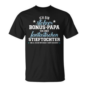 Herren Stolzer Bonus Papa Einer Fantastischen Stieftochter T-Shirt - Seseable