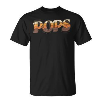 Herren T-Shirt Pops The Man Mythos Legende, Lustige Witze für Opas - Seseable