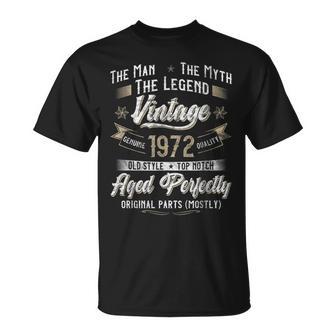 Herren T-Shirt zum 51. Geburtstag, Mann Mythos Legende 1972 Vintage - Seseable