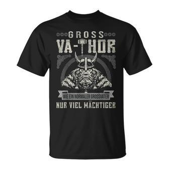 Herren Vathor Groß-Vathor Wikinger Opa Vatertag Großvater T-Shirt - Seseable