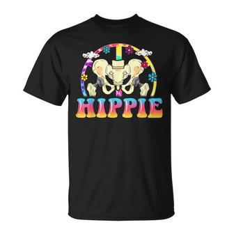 Hippie Hip Replacement Joint Surgery Recovery Fun T-Shirt - Seseable