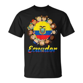 Hispanic Heritage Month Ecuador Flag Gift For Kids Toddler Unisex T-Shirt | Mazezy