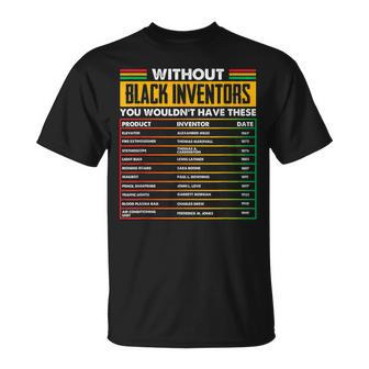 History Of Forgotten Black Inventors Black History Month Unisex T-Shirt | Mazezy