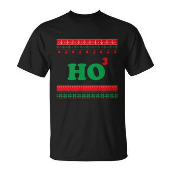 Ho Ho Ho Maths Chistmas Ugly Christmas Sweater Gift Unisex T-Shirt - Monsterry DE
