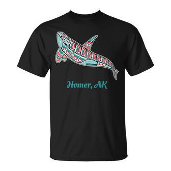 Homer Alaska Upward Orca Killer Whale Native American Unisex T-Shirt | Mazezy