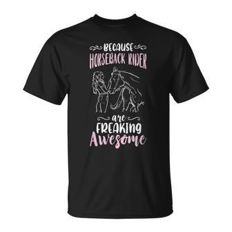Horse Rider Equestrian Freaking Awesome Horseback Riding T-shirt - Thegiftio