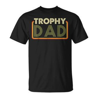 Husband Best Father Vintage Trophy Dad T-Shirt - Seseable