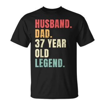 Husband Dad 37 Year Old Legend Retro Vintage 37Th Birthday Gift For Mens Unisex T-Shirt