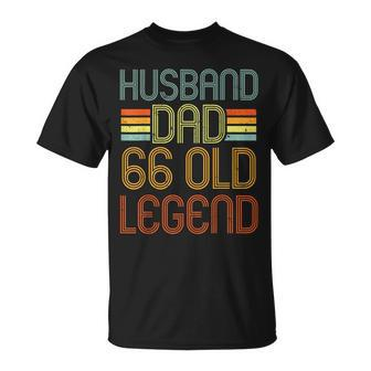 Husband Dad Legend 66Th Birthday 66 Year Old Fathers Day T-shirt - Thegiftio UK