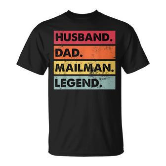Husband Dad Mailman Legend Postal Worker T-shirt - Seseable
