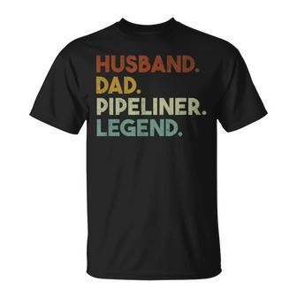 Mens Husband Dad Pipeliner Legend Vintage Pipeliner Welder T-Shirt - Seseable