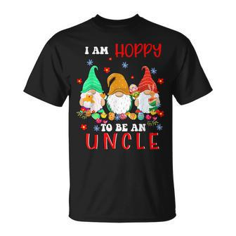 I Am Hoppy To Be A Uncle Happy Easter Gnomes Lover Family Unisex T-Shirt | Mazezy