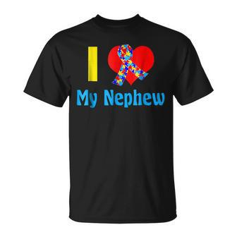 I Love My Nephew Autism Aunt Uncle Unisex T-Shirt | Mazezy UK
