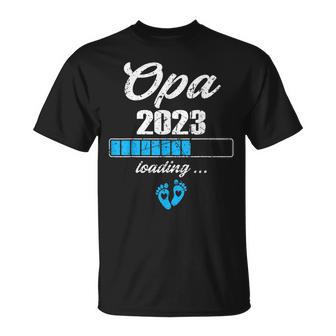 Ich Werde Opa 2023 Loading Schwangerschaft Verkündung V2 T-Shirt - Seseable