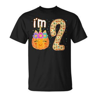 I’M 2 Years Old Unicorn Pumpkin Halloween 2Nd Birthday T-shirt - Thegiftio UK