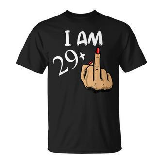 Im 29 Plus Middle Finger Funny 30Th Birthday Unisex T-Shirt | Mazezy