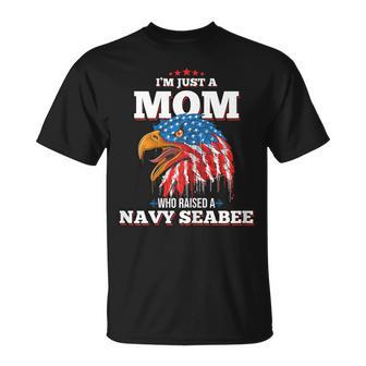Im Just A Mom Who Raised A Navy Seabee Navy Seabees Gift For Womens Unisex T-Shirt | Mazezy