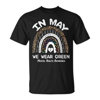 In May We Wear Green Mental Health Awareness Matters 2023 Unisex T-Shirt | Mazezy