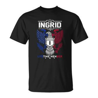 Ingrid Name - Ingrid Eagle Lifetime Member Unisex T-Shirt - Seseable