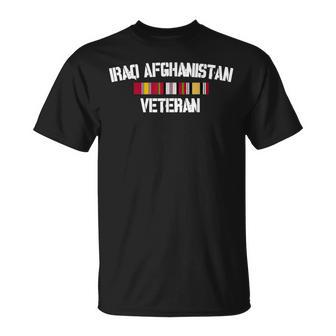Iraq Afghanistan Veteran Pride Service Ribbon T-Shirt | Seseable UK