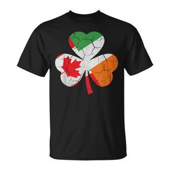 Irish Canadian Flag Shamrock St Patricks Day Canadian T-shirt - Thegiftio UK