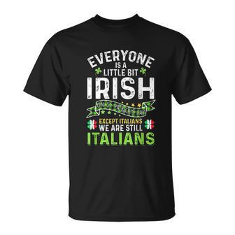 Irish Italian St Patricks Day Shamrock Italian Flag T-shirt - Thegiftio UK