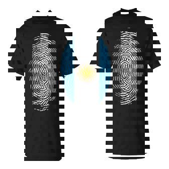 Its In My Dna Fingerprint Argentina Flag Pride Sun Of May T-shirt | Seseable UK