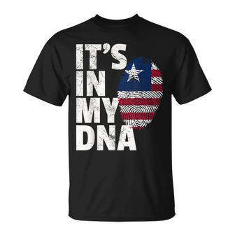 Its In My Dna Liberia Flag Pride National Country Roots T-shirt - Seseable