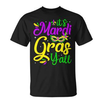 Its Mardi Gras Yall Mardi Gras Carnival T-Shirt - Seseable