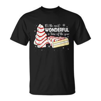 Its The Most Wonderful Time Of The Year Christmas Cake Unisex T-Shirt - Monsterry