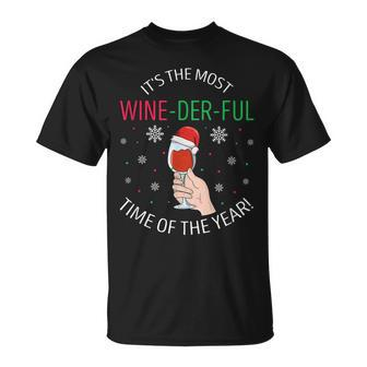 Its The Most Wine-Der-Ful Time Of The Year Lustiges Geschenk T-Shirt - Seseable