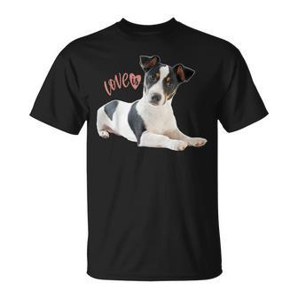 Jack Russell Terrier Mama Papa Damen Herren Kinder Love Dog T-Shirt - Seseable