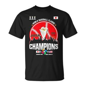 Japan Baseball Legend 2023 World Baseball Classic Champions Skyline Unisex T-Shirt | Mazezy