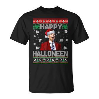 Joe Biden Happy Halloween Ugly Christmas Sweater T-shirt - Thegiftio UK