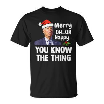 Joe Biden Merry Uh Uh Happy You Know The Thing Christmas V2 T-Shirt