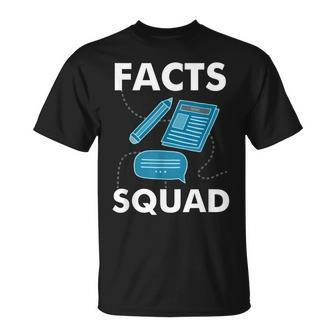 Journalist Facts Squad Journalism Gift Unisex T-Shirt | Mazezy